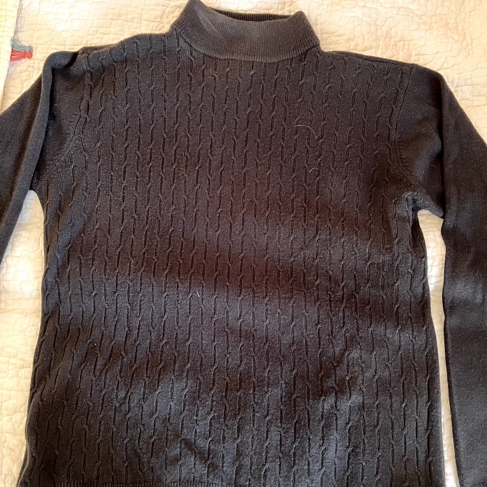 Black mock turtleneck black sweater